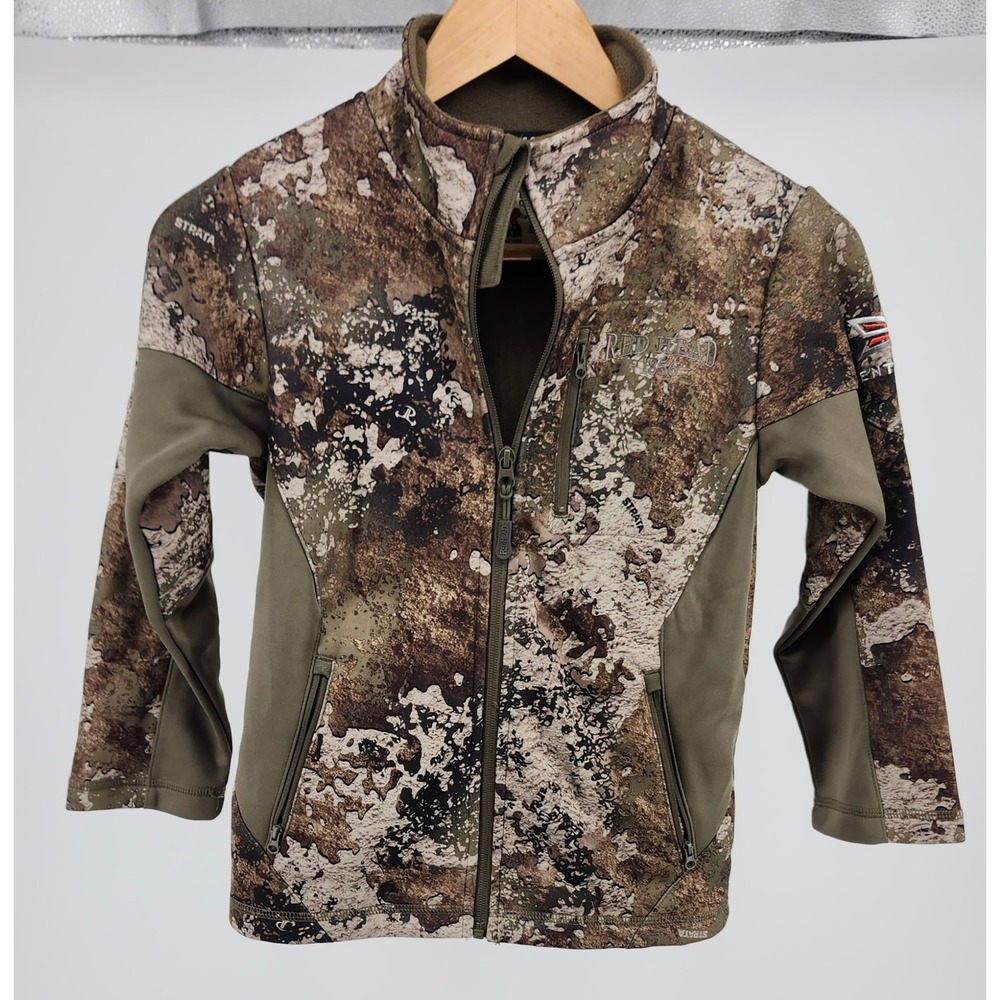RedHead Kids Strata Camo Scentinel Softshell Hunting Jacket Full Zip Medium M